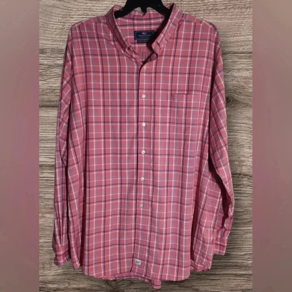 Vineyard Vines Men’s Performance Classic Fit Murray Button Up Shirt - Size 2XL